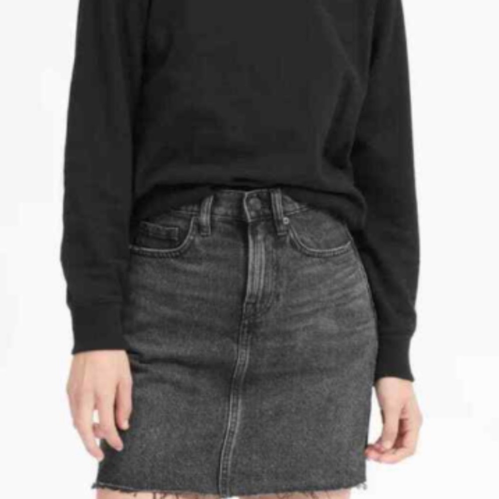 Everlane Black Denim Midi Skirt - Picture 11 of 11